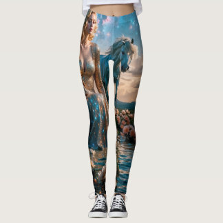 Leggings Caballo y mujer por agua