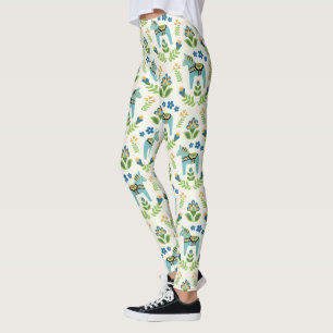 Leggings Caballos de dala suecos Verde azulados