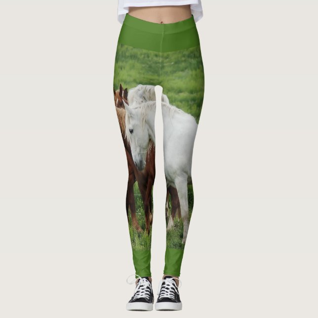 Leggings Caballos de musculación en marcha (Anverso)