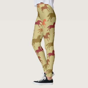 Leggings Caballos de pradera corriendo montando ecuestre vi