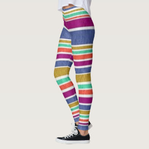 Leggings Cabana de Playa Caribeña Imprima Yoga Pants,