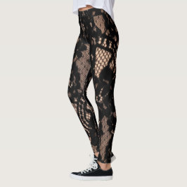 Leggings Cabaret Encaje Negro