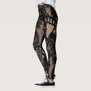 Leggings Cabaret Encaje Negro 