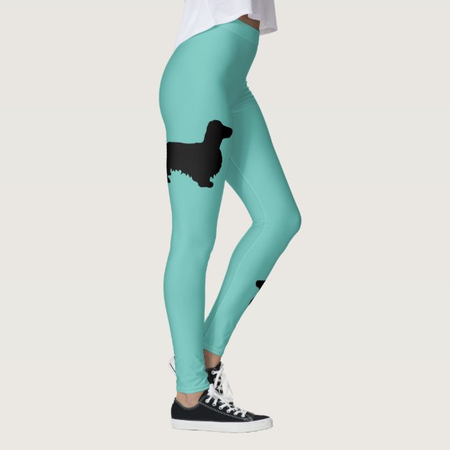 Leggings Cabello largo de Dachshund - Silhouette 1 (Derecha)