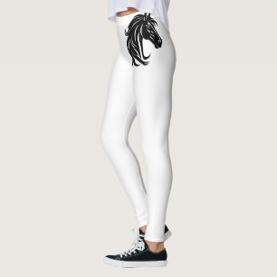 Leggings Cabeza de caballo negro magnífico