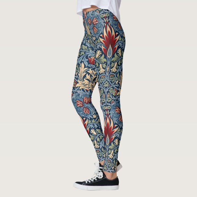 Leggings Cabeza de serpiente, fondo de pantalla de flores d (Izquierda)