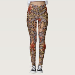 Leggings Cabeza de serpiente William Morris piernas de patr