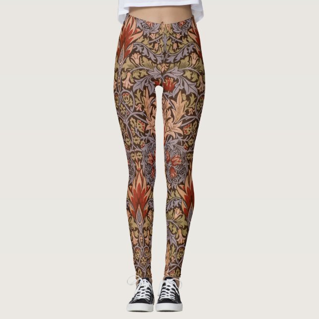 Leggings Cabeza de serpiente William Morris piernas de patr (Anverso)