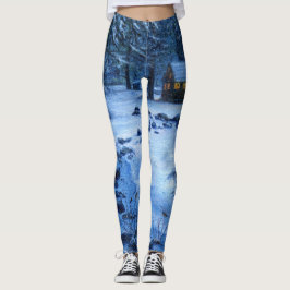 Leggings "Cabina acogedora en la nieve"