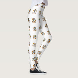Leggings Cabra esqueleto espeluznante linda con sombrero de