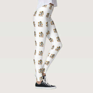 Leggings Cabra esqueleto espeluznante linda con sombrero de