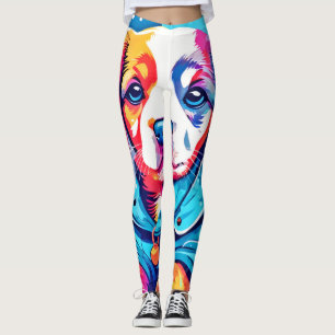 Leggings Cachorro en diseño de Abrigo Azul