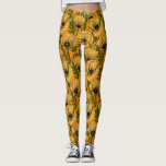 Leggings Cachorros amarillos<br><div class="desc">Patrón vectorial hecho de amapolas dibujadas a mano.</div>