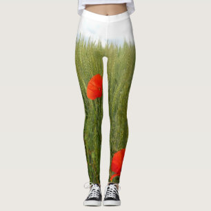 Leggings Cachorros en un campo de trigo