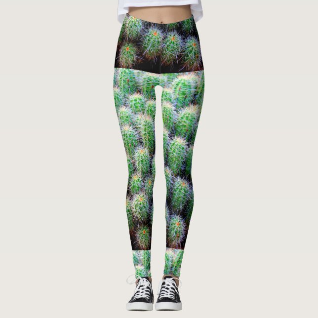 Leggings cactus de barril pequeño verde (Anverso)
