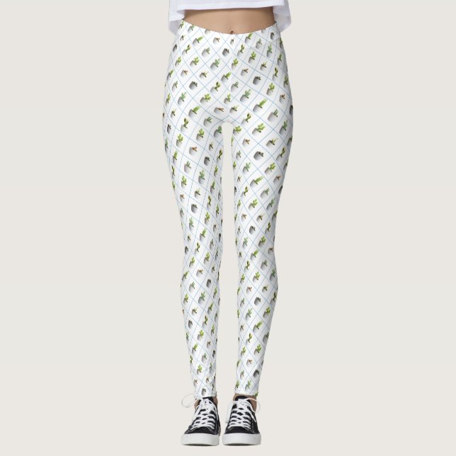 Leggings Cactus en macetas (Anverso)