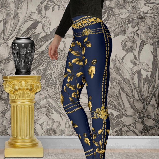 Leggings Cadena de León de Oro Duquesa Emblem Marina Azul (Subido por el creador)