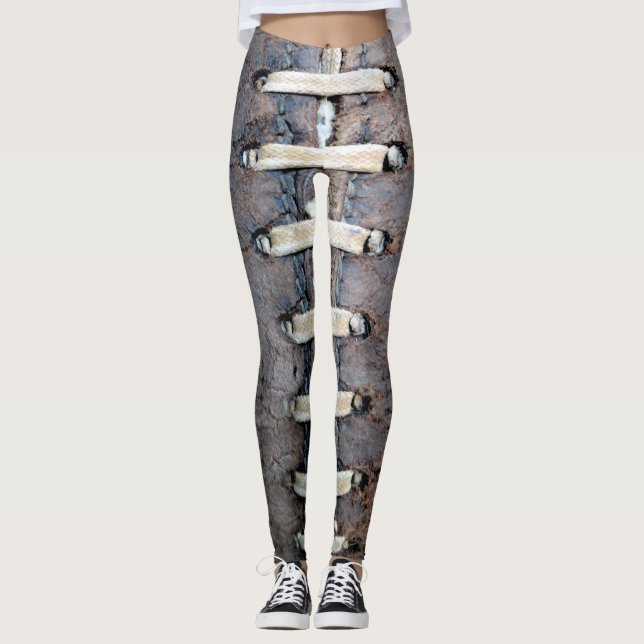 Leggings Cadenas de fútbol verticales (Anverso)