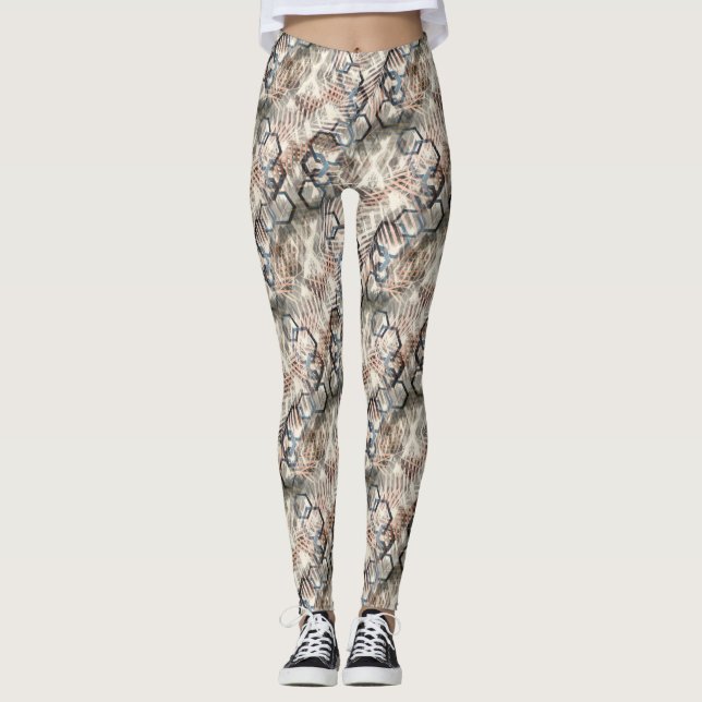 Leggings Cadenas de hojas de palma. (Anverso)