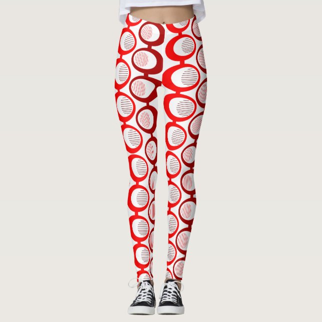 Leggings Cadenas de ovario rojo (Anverso)