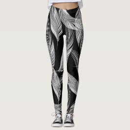 Leggings Caer De Las Pies En Blanco Y Negro