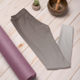 Leggings Café marrón de color de tendencia de color ocre - 