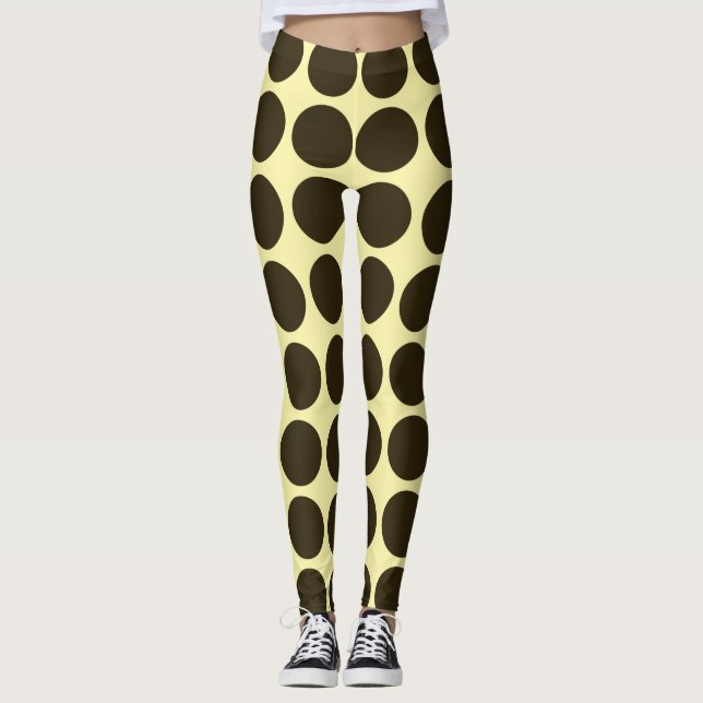 Leggings Café Mocha Cream Neutral Dots (Anverso)