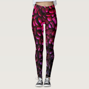 Leggings Café morado y rosa