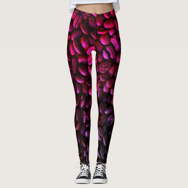 Leggings Café morado y rosa (Anverso)