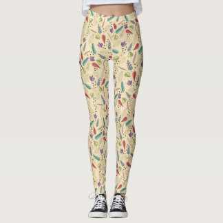Leggings Caída Colorida de la Hoja de Otoño Medley