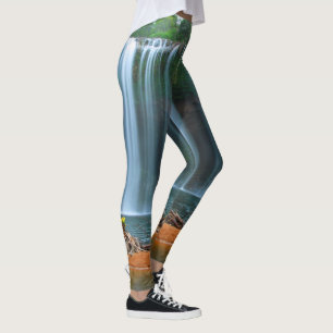 LEGGINGS CAÍDA DE AGUA DE FLORES AMARILLOS