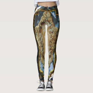 Leggings Caída elegante barroca del remolino del vintage