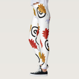 Leggings Caída Multicolor Hojas geográficas