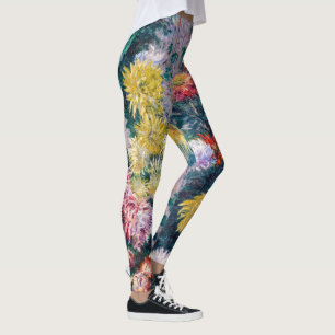 Leggings Caillebotte - Crisantemos blancos y amarillos