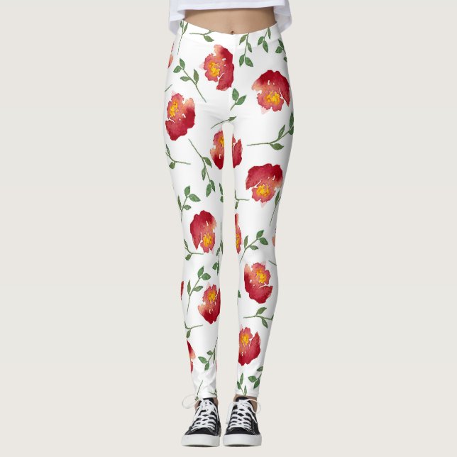 Leggings Cajas de flores de ventana (Anverso)