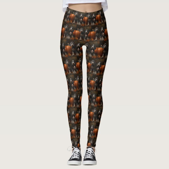 Leggings Calabaza deslumbrante del otoño boreal de Bluetick (Anverso)