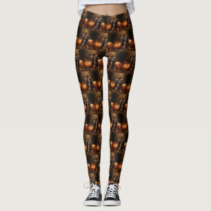 Leggings Calabaza deslumbrante del otoño de la cachorro de 