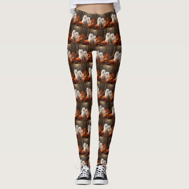Leggings Calabaza deslumbrante del otoño de la pipa esquima (Anverso)