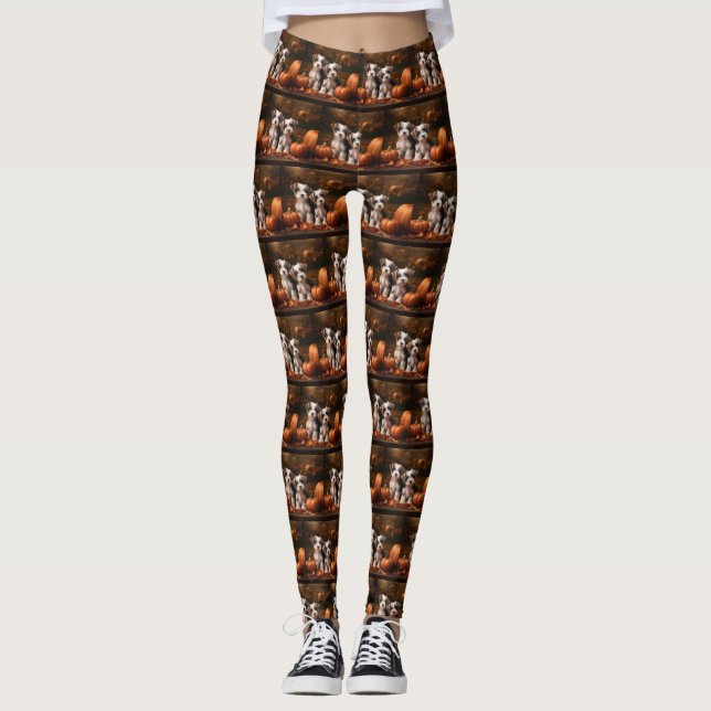 Leggings Calabaza deslumbrante Otoño más Terrier (Anverso)