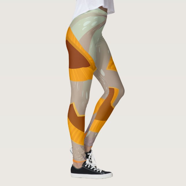 Leggings Calabaza feliz de Halloween (Derecha)