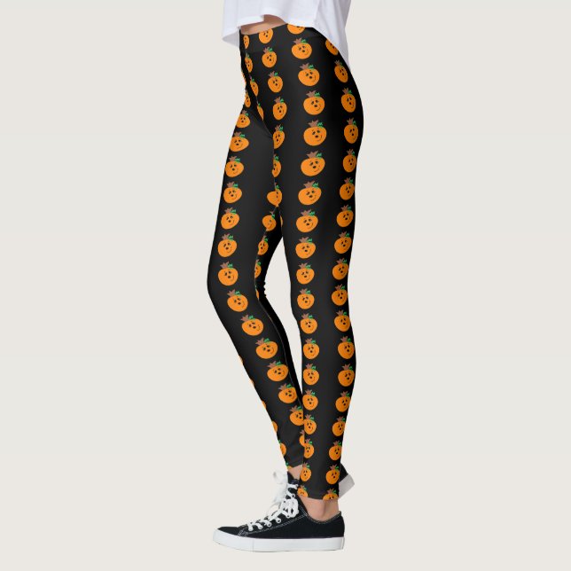 Leggings Calabaza graciosa de cara (Izquierda)