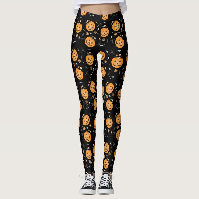 Leggings Calabaza Halloween Candy Lollipop (Anverso)