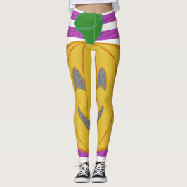 Leggings Calabaza naranja moderna grande feliz