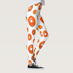Leggings Calabaza naranja se burla de las leyendas gráficas