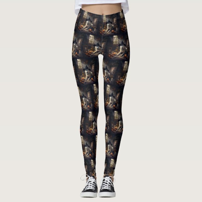 Leggings Calabazas Akita Halloween de Terror (Anverso)