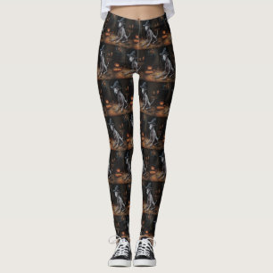 Leggings Calabazas de galgo italiano de Halloween aterrador