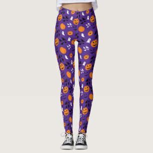 Leggings Calabazas de Halloween fantasmas murciélagos diver