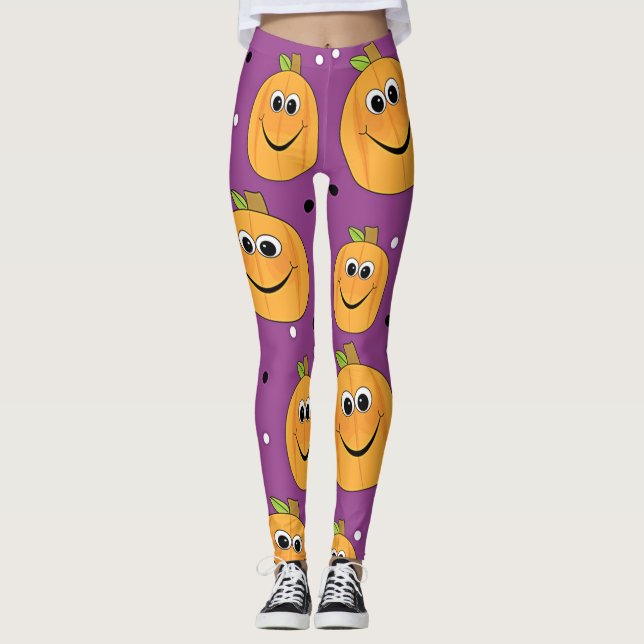 Leggings Calabazas felices de Halloween (Anverso)