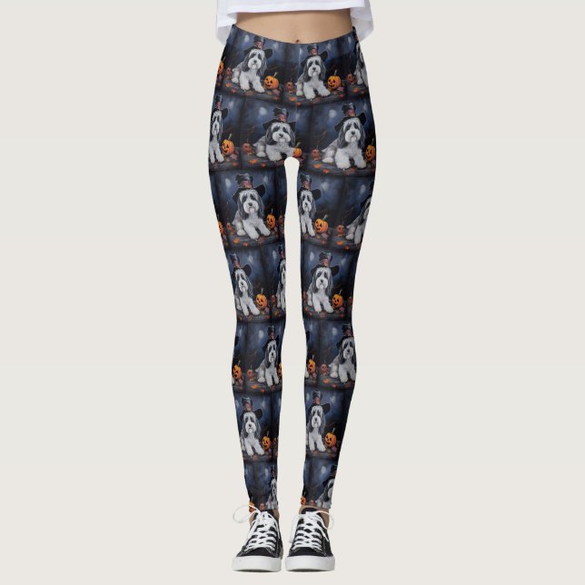 Leggings Calabazas habanesas aterradoras (Anverso)