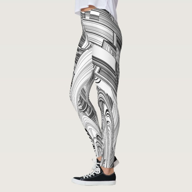 Leggings Calamidad en blanco y negro (Izquierda)